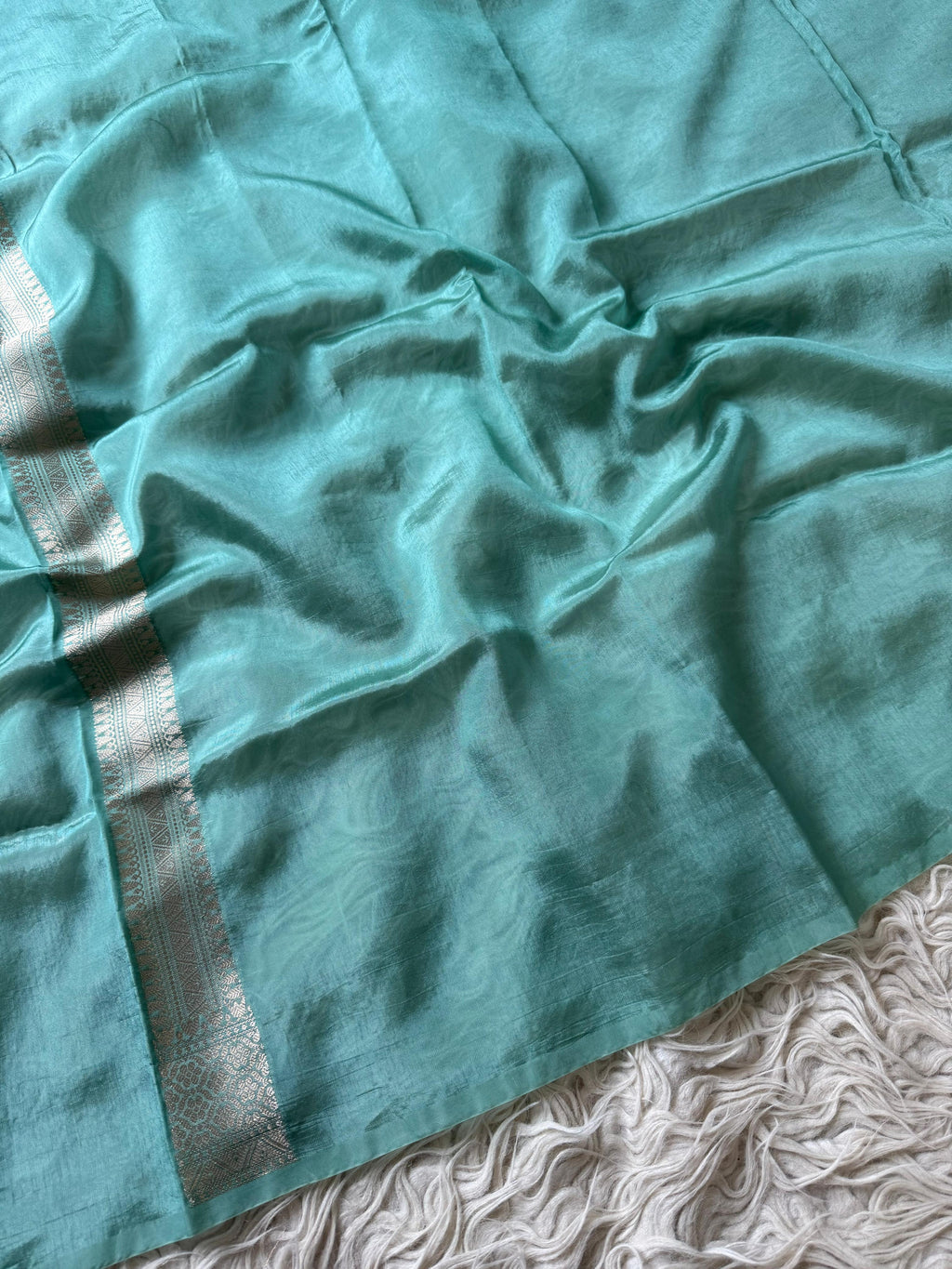 Paper Silk Banarasi Saree with minakari buti and border