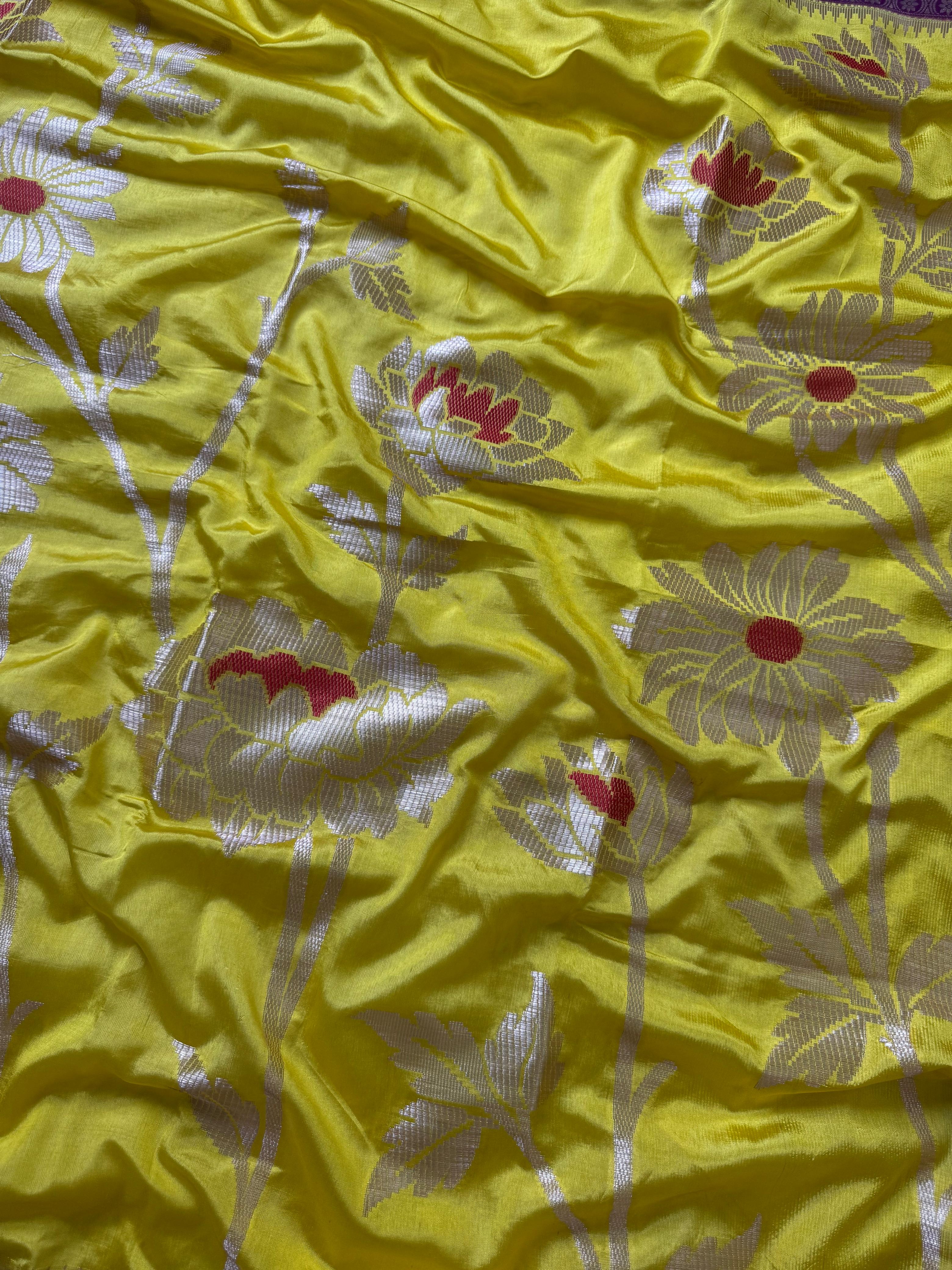 Chiniya Banarasi Saree with minakari unique design concept